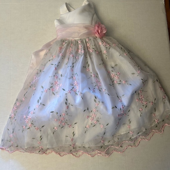 Children’s Concepts formal White & Pink embroidered Floral girls Dress Sz-6. W7 - Picture 10 of 13